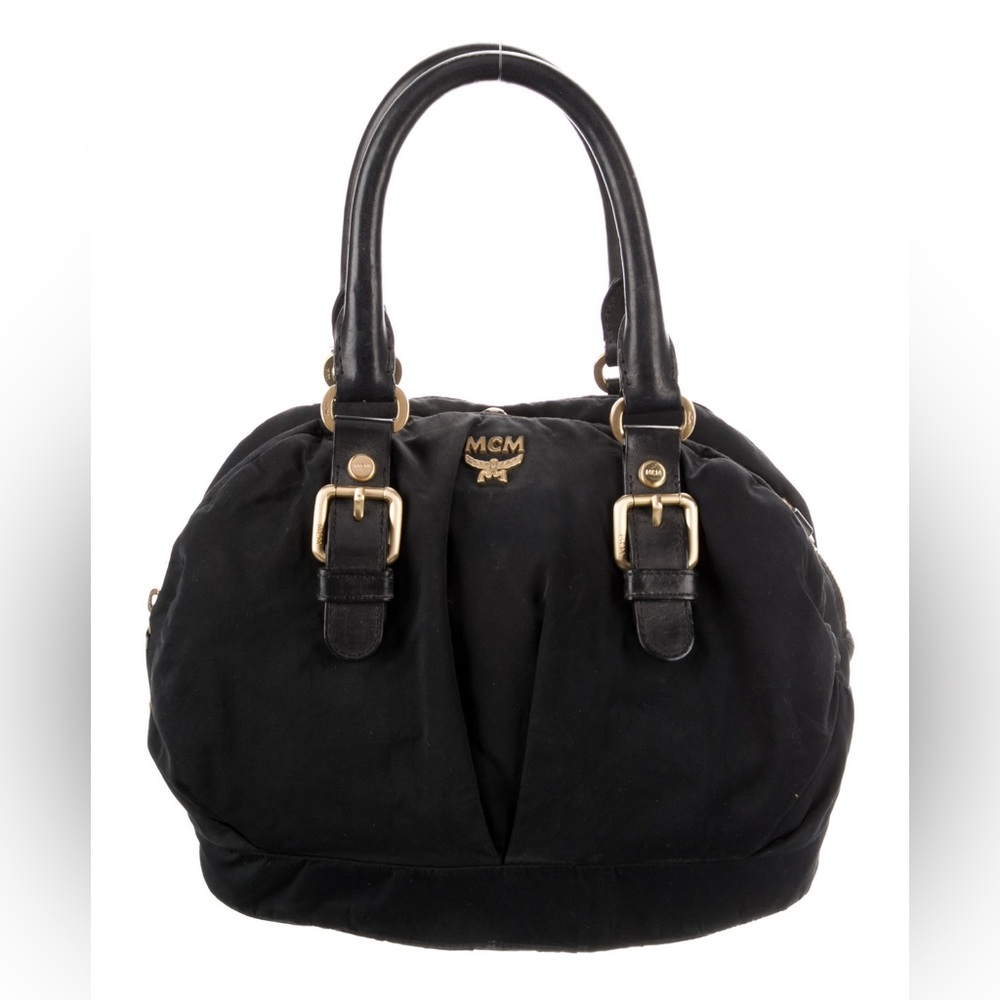 MCM black Handbag purse Leather handles